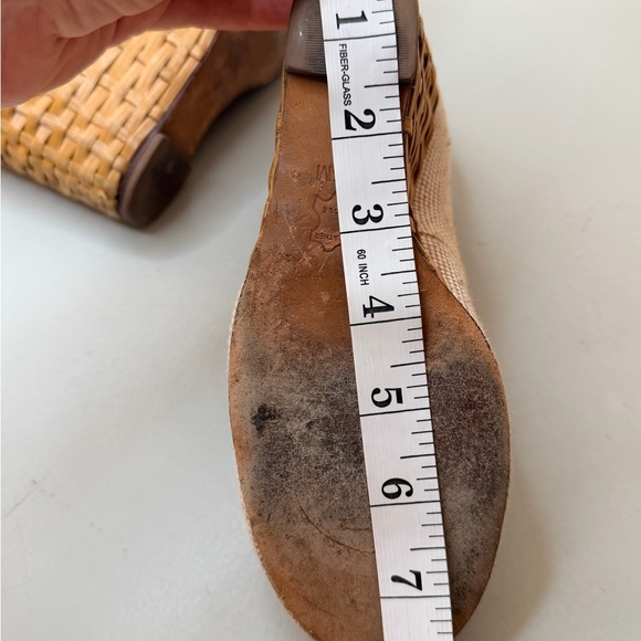 Tory Burch Brown and Cream Woven Wedges - Picture 13 of 15